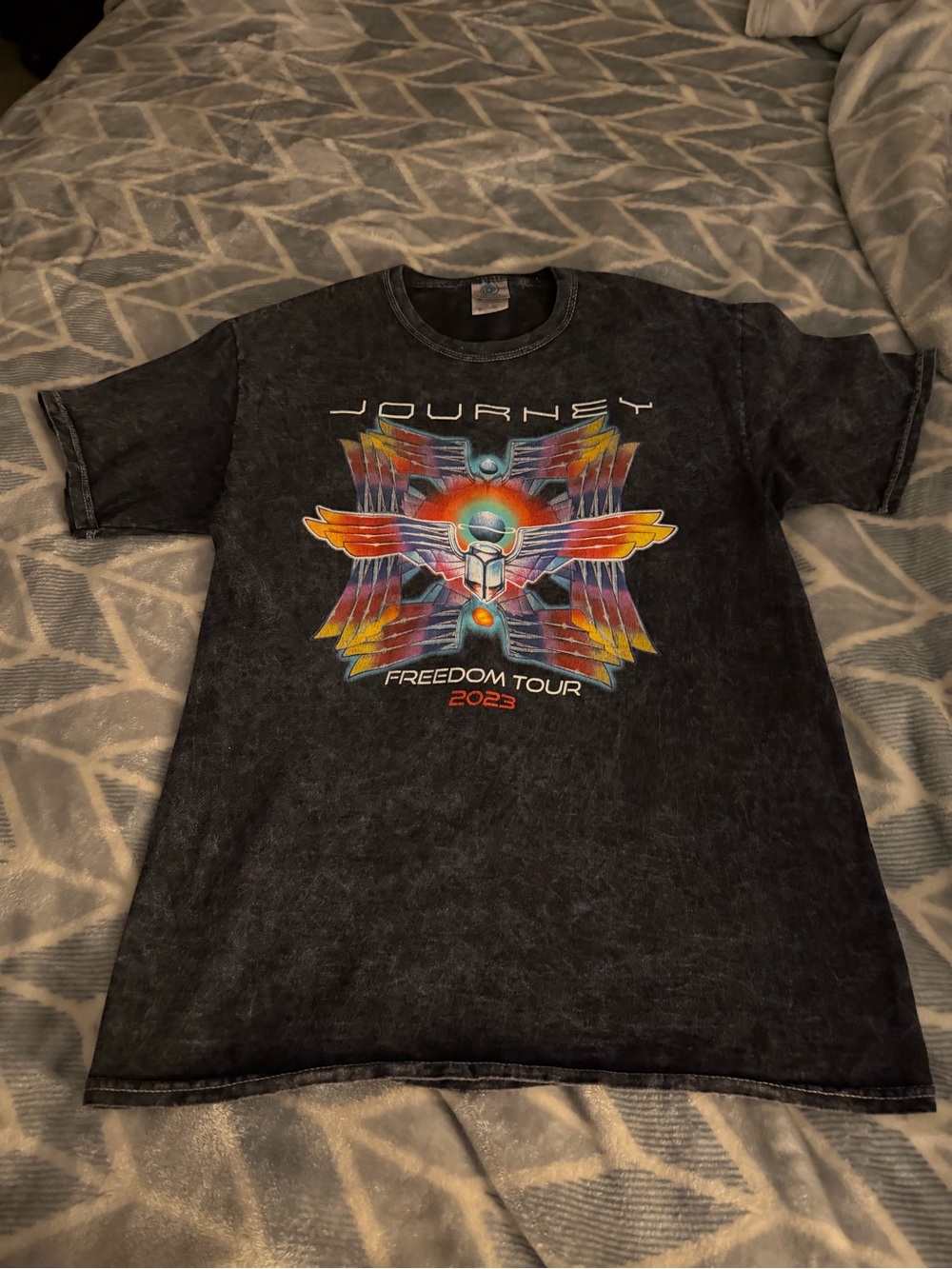 Journey Freedom Tour 2023 Black Graphic Tee